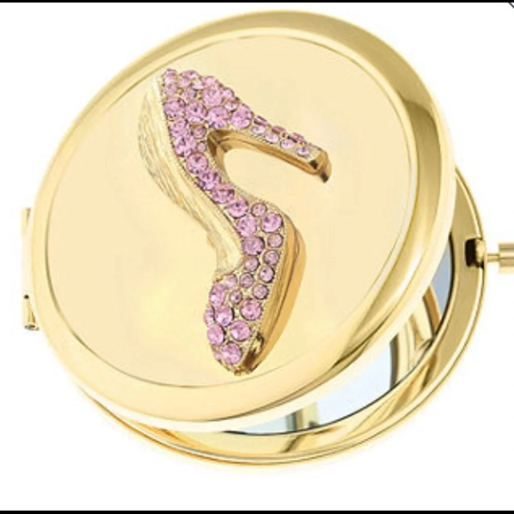 NIB- Gorgeous Pink High Heel Compact Mirror - Picture 2 of 3